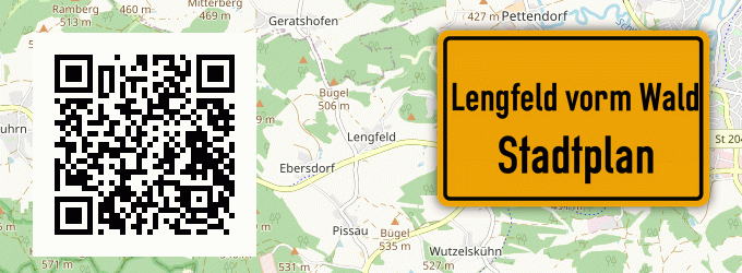 Stadtplan Lengfeld vorm Wald