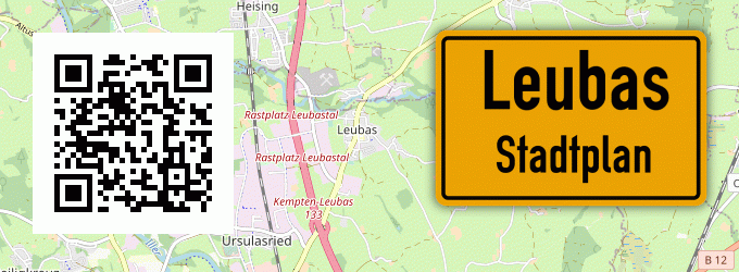 Stadtplan Leubas, Allgäu