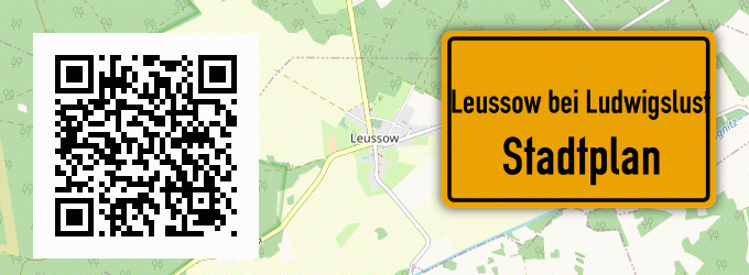 Stadtplan Leussow bei Ludwigslust