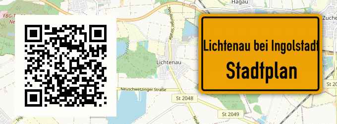 Stadtplan Lichtenau bei Ingolstadt, Donau