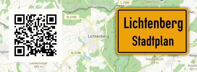 Stadtplan Lichtenberg, Oberfranken