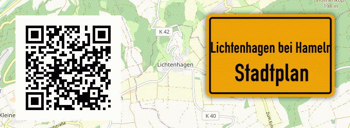 Stadtplan Lichtenhagen bei Hameln