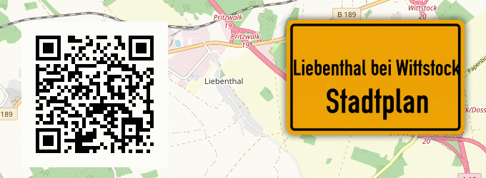 Stadtplan Liebenthal bei Wittstock