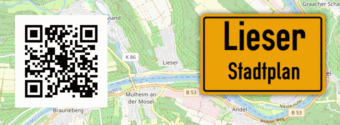 Stadtplan Lieser
