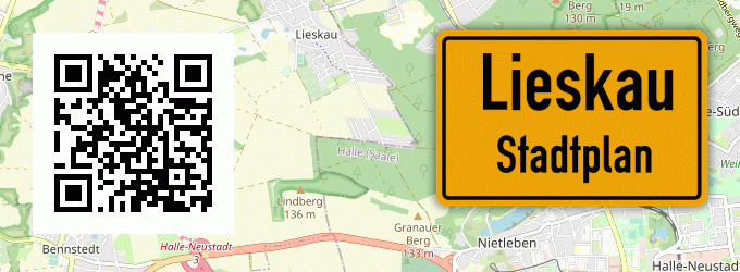 Stadtplan Lieskau, Niederlausitz
