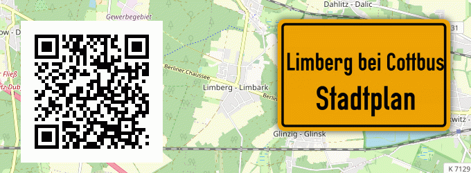 Stadtplan Limberg bei Cottbus