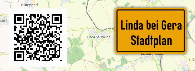 Stadtplan Linda bei Gera