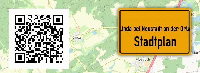 Stadtplan Linda bei Neustadt an der Orla