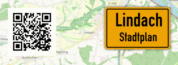 Stadtplan Lindach, Kreis Bamberg
