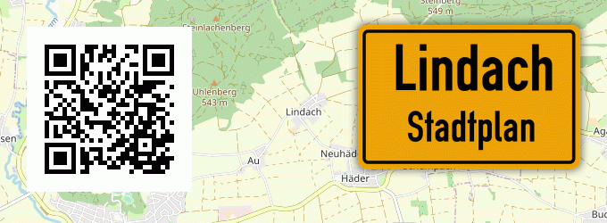 Stadtplan Lindach, Kreis Fürstenfeldbruck