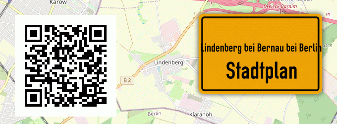 Stadtplan Lindenberg bei Bernau bei Berlin