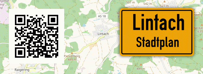 Stadtplan Lintach, Kreis Bogen, Niederbayern