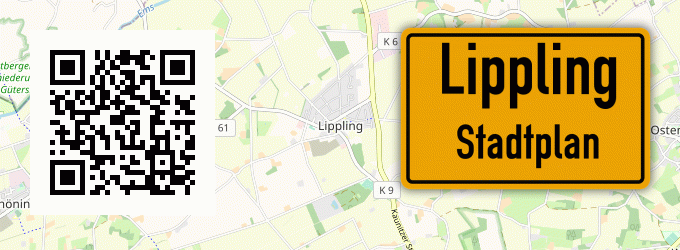 Stadtplan Lippling, Kreis Paderborn