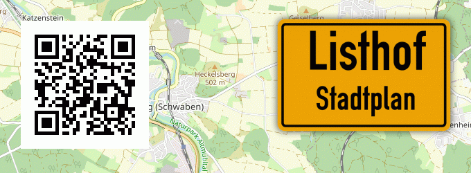 Stadtplan Listhof, Schwaben