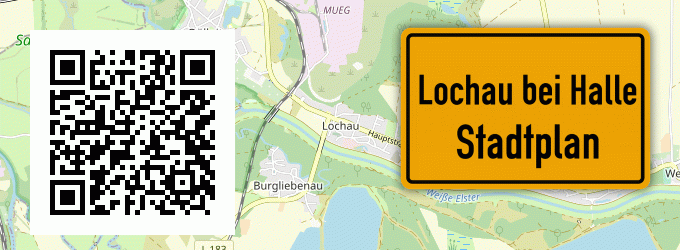 Stadtplan Lochau bei Halle, Saale