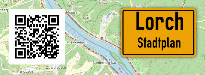 Stadtplan Lorch, Rheingau