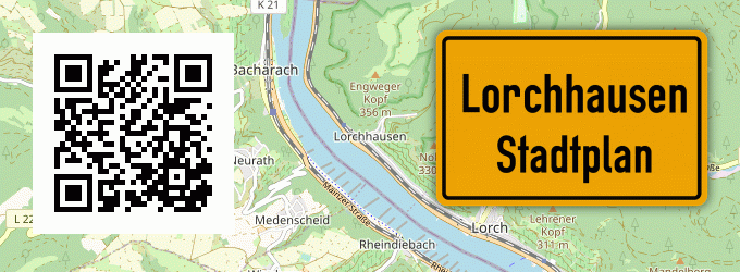 Stadtplan Lorchhausen, Rheingau