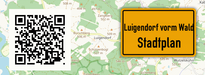Stadtplan Luigendorf vorm Wald