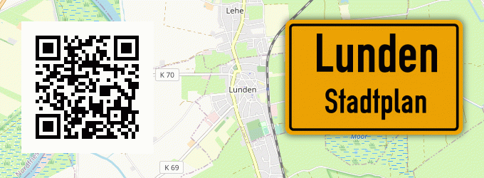 Stadtplan Lunden, Holstein