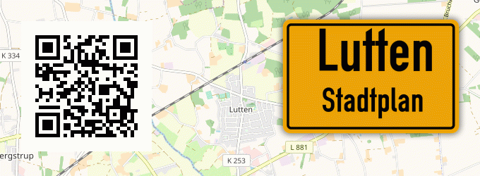 Stadtplan Lutten, Kreis Vechta