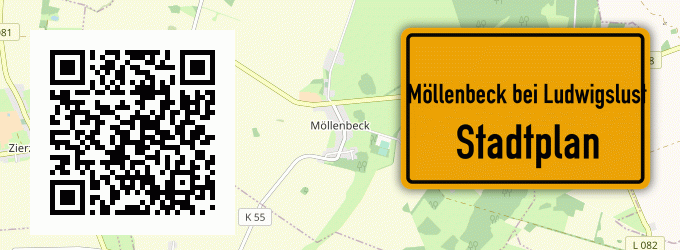 Stadtplan Möllenbeck bei Ludwigslust