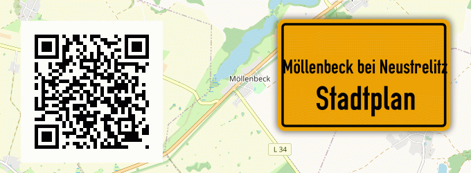 Stadtplan Möllenbeck bei Neustrelitz