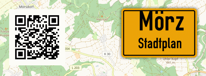 Stadtplan Mörz, Hunsrück