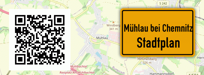 Stadtplan Mühlau bei Chemnitz