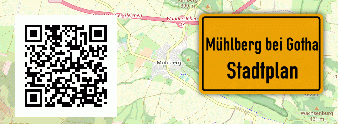Stadtplan Mühlberg bei Gotha
