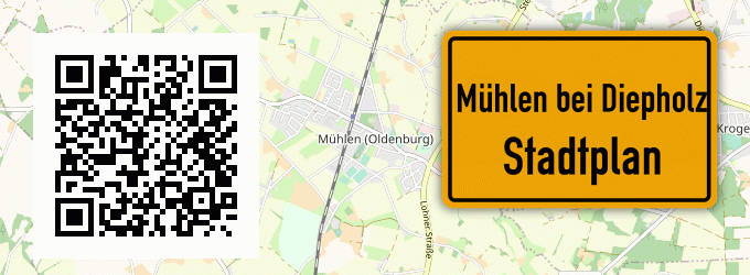 Stadtplan Mühlen bei Diepholz