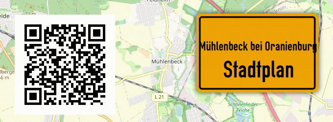 Stadtplan Mühlenbeck bei Oranienburg