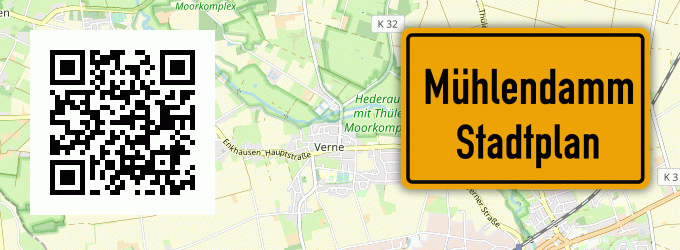 Stadtplan Mühlendamm, Westfalen