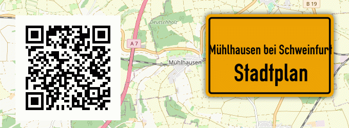 Stadtplan Mühlhausen bei Schweinfurt