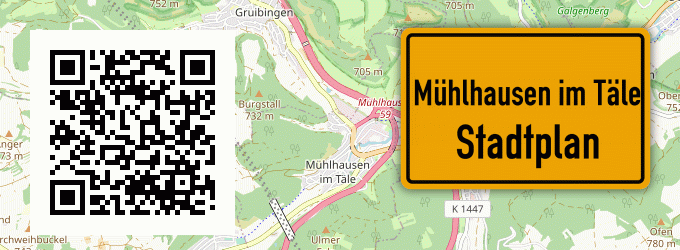 Stadtplan Mühlhausen im Täle
