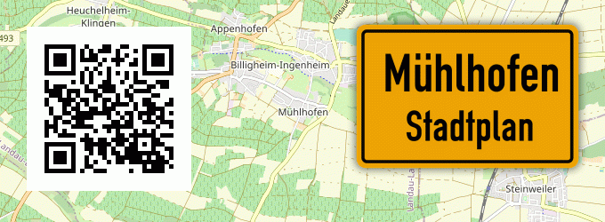Stadtplan Mühlhofen, Pfalz