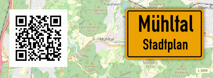 Stadtplan Mühltal, Hessen