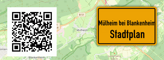 Stadtplan Mülheim bei Blankenheim, Ahr