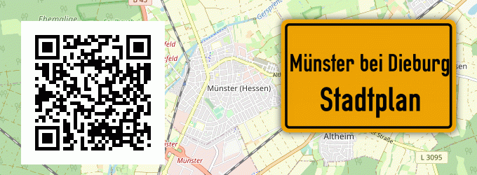 Stadtplan Münster bei Dieburg