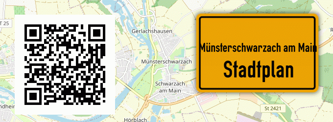 Stadtplan Münsterschwarzach am Main