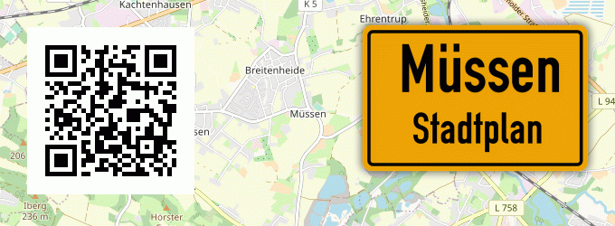 Stadtplan Müssen, Lippe