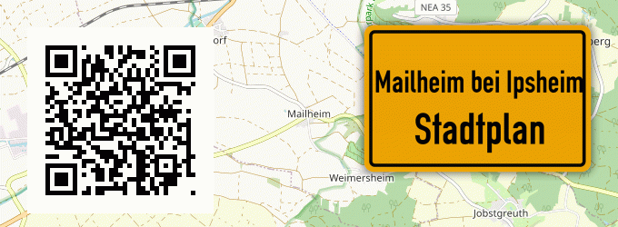 Stadtplan Mailheim bei Ipsheim