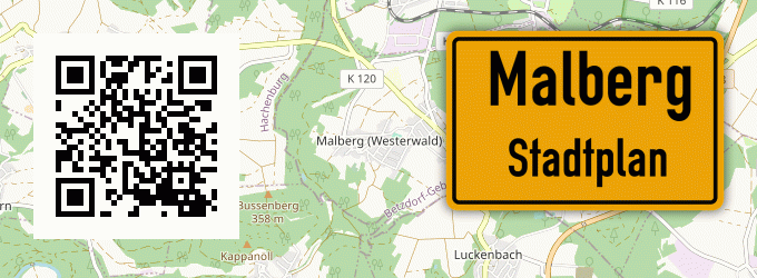 Stadtplan Malberg, Westerwald