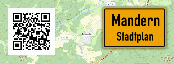 Stadtplan Mandern, Waldeck