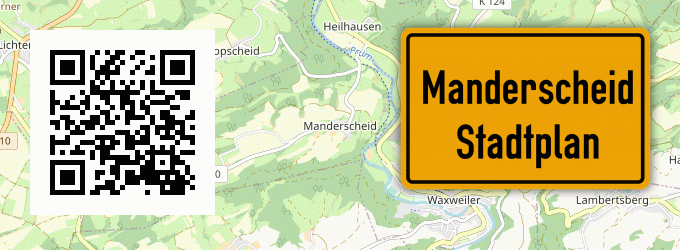 Stadtplan Manderscheid, Eifel