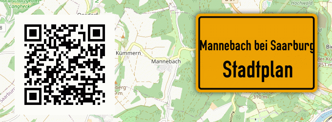 Stadtplan Mannebach bei Saarburg