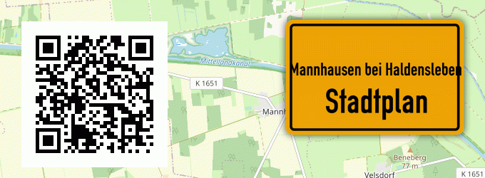 Stadtplan Mannhausen bei Haldensleben