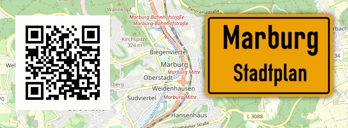 Stadtplan Marburg