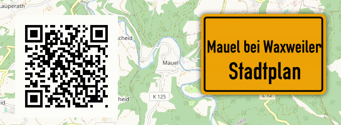 Stadtplan Mauel bei Waxweiler