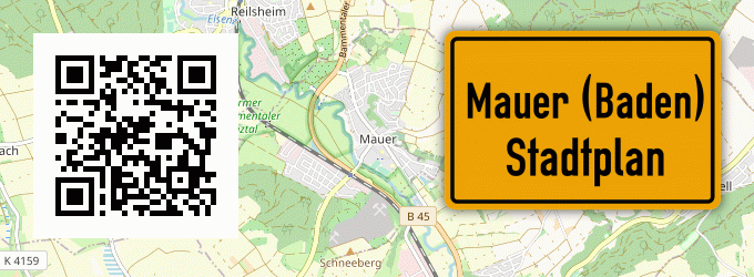 Stadtplan Mauer (Baden)