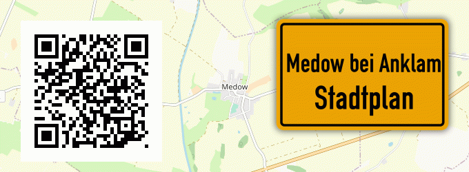 Stadtplan Medow bei Anklam